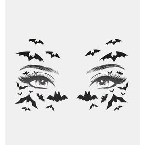 Halloween Rave Party Festival Costume Vampire Bat Face Glitter Stickers